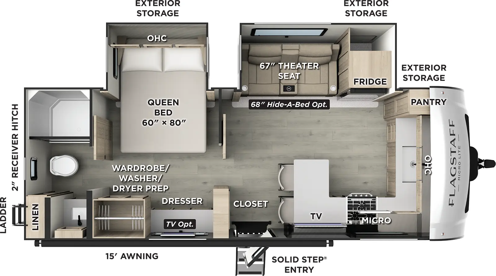 Flagstaff Micro Lite 25MBR Floorplan